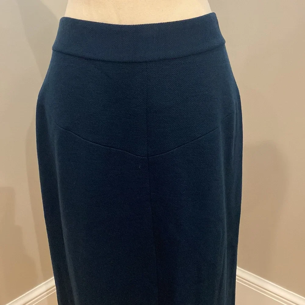 DVF Diane Von Furstenberg Martine midi pencil skirt wool spandex quiet luxury - Picture 2 of 10